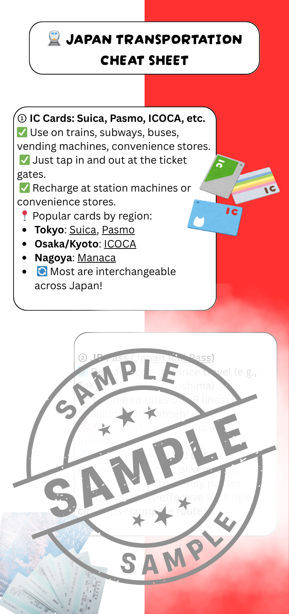 JAPAN TRANSPORTATION CHEAT SHEET